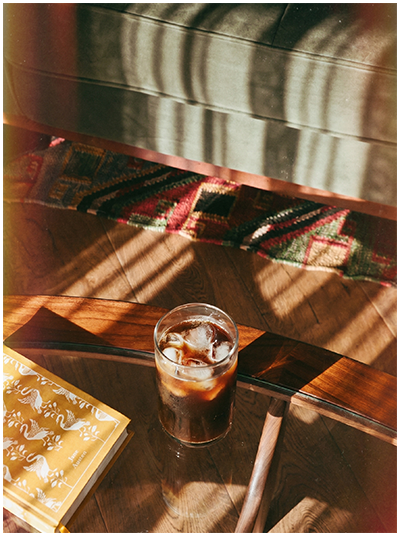 Cold brew bottles on ice